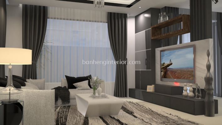 Living Area & TV Cabinet Design