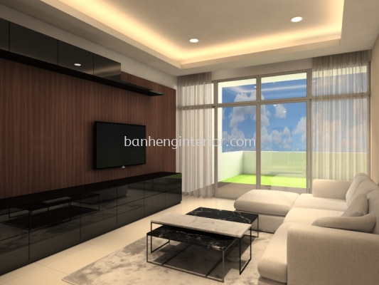 Living Area & TV Cabinet Design