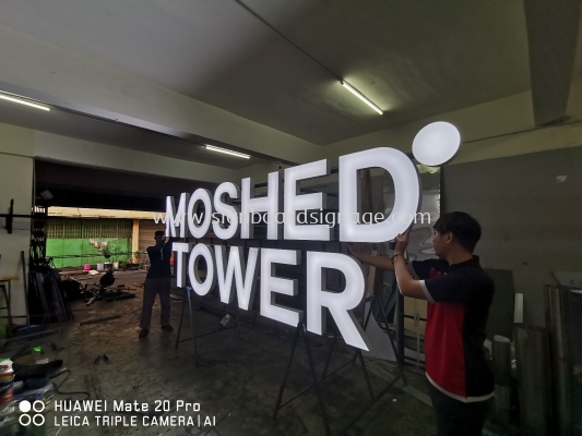 MOSHED TOWER 3D BOX UP LETTERING AT KUALA LUMPUR