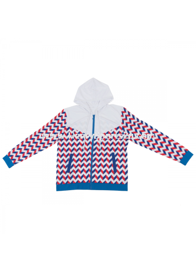 SS1171 White & Red & Royal Oren Sport Sweatshirt Hoodie