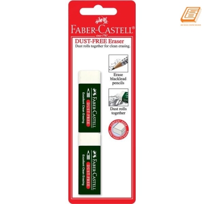 Faber-Castell - Dust Free Eraser With Sleeve 2 pcs-(188544) 