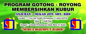 PROGRAM GOTONG - ROYONG MEMBERSIHKAN KUBUR TAHUN 2019