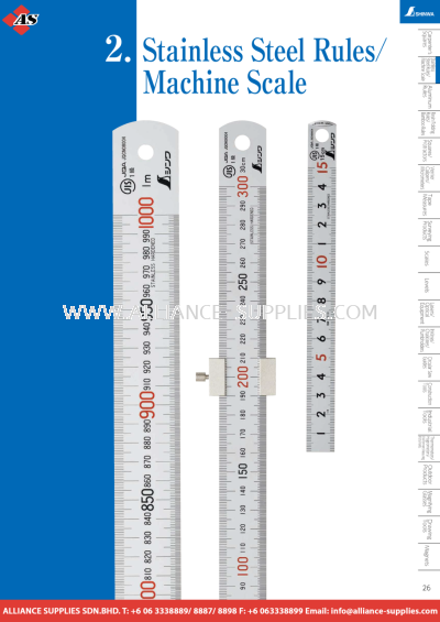 SHINWA Stainless Steel Rule, 6-Folding Stainless Steel Rule & Precision Stainless Steel Rule