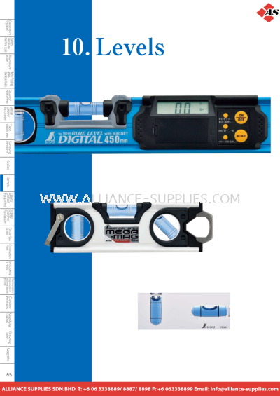 SHINWA Level, Blue Slant & Digital Level