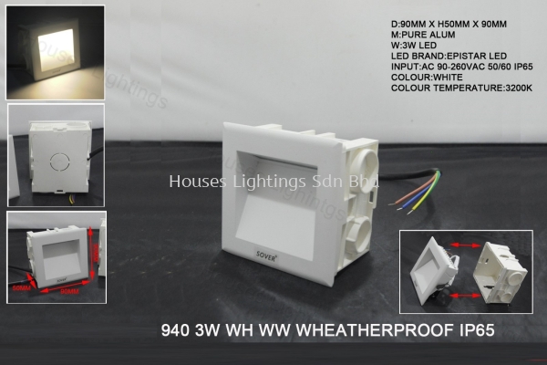 3W WH WW WEATHERPROOF IP65 LED