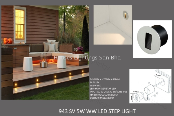 943 SV 5W WW LED STEP LIGHT