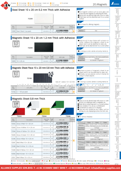 10.20.2 Magnetic Sheet Mat