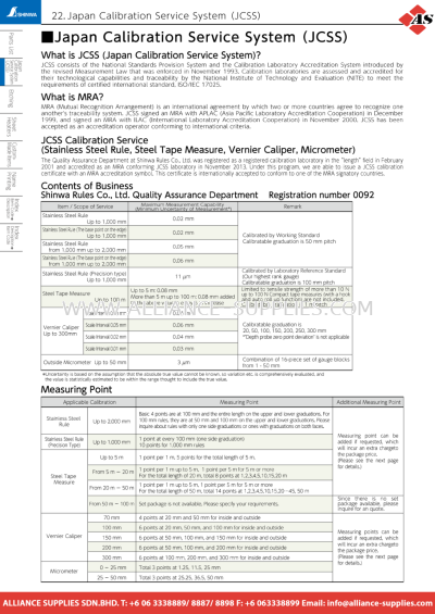 SHINWA Japan Calibration Service System (JCSS)