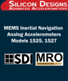 MEMS Inertial Navigation Analog Accelerometers | Models 1525, 1527 Compare Surface Mount Accelerometers SILICON DESIGNS