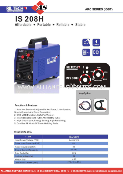 RIL TECH ARC SERIES (IGBT) IS 208H