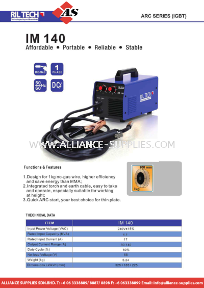  RIL TECH ARC SERIES (IGBT) IM 140