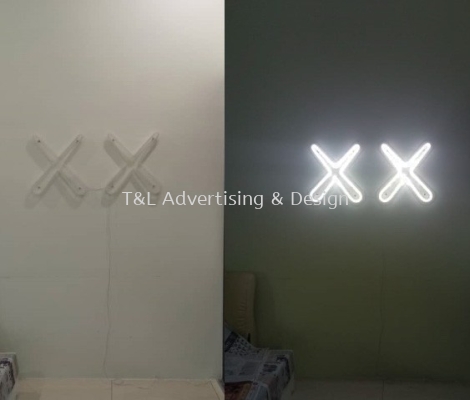 Double X LED Neon Light (Cold White)