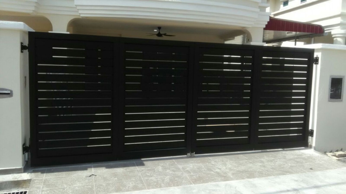 Mix-Aluminium Gate Design Sample Stainless Steel & Aluminium Mix Gate Gate Malaysia Reference Renovation Design 