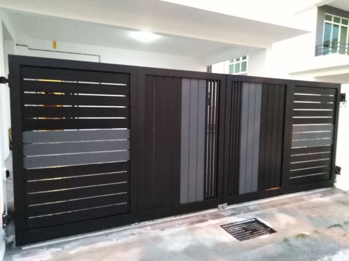 Mix-Aluminium Gate Design Sample Stainless Steel & Aluminium Mix Gate Gate Malaysia Reference Renovation Design 