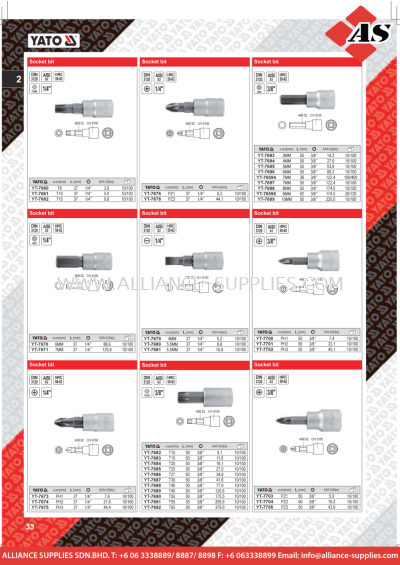 YATO Socket Bit