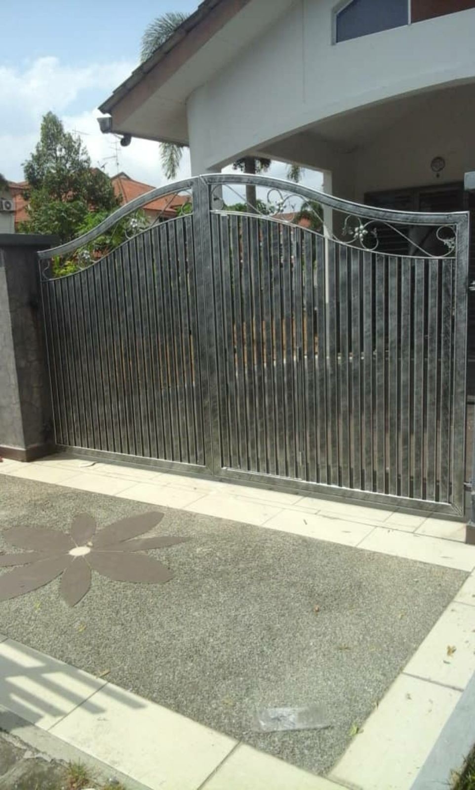 Contoh Pintu Pagar Wrought Iron  Reka Bentuk Besi Tanpa(Wrought Iron) Pintu Pagar Rujukan Reka Bentuk UbahSuai Malaysia