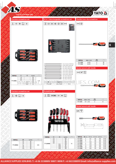 YATO Precision Screwdriver Set / 22 in 1 Interchangeable Screwdriver / Screwdriver / Flexible Hose