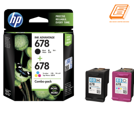 HP - Combo-Pack 678 Black + 678 Colour Ink Cartridge (Original) 