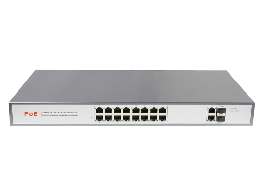 16 Port 10/100M Unmanaged PoE Switch (AZSW16HP-C2G2S)