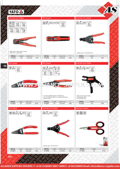 YATO Universal Wire Stripper / Wire Stripper / Automatic Wire Stripper / Electrician Scissor