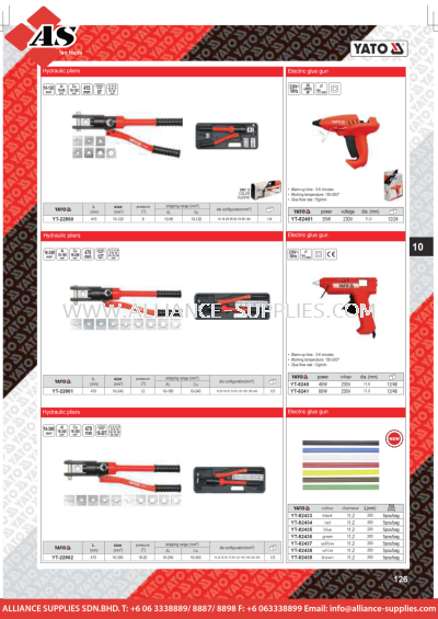 YATO Hydraulic Pliers / Electric Glue Gun 