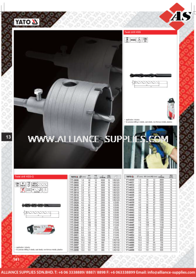  YATO Twist Drill HSS / Twist Drill HSS-G