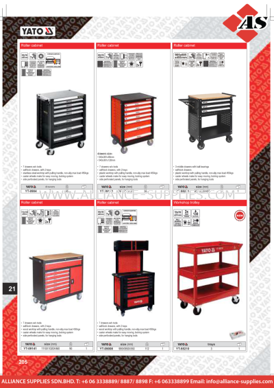 YATO Roller Cabinet / Workshop Trolley