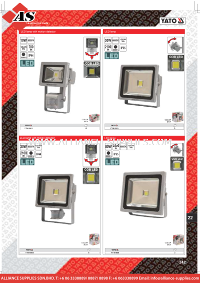 YATO LED Lamp With Motion Detector / LED Lamp