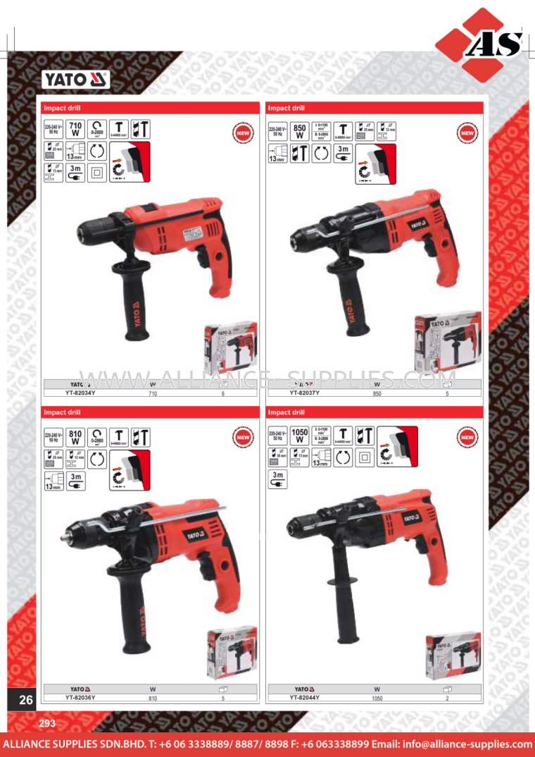 YATO Impact Drill YATO Power & Gasoline Tools YATO