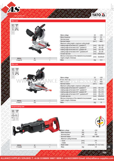 YATO Miter Saw / Reciprocating Saw