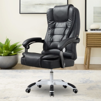 GRIFF Black PU Leather High Back Executive Office Chair