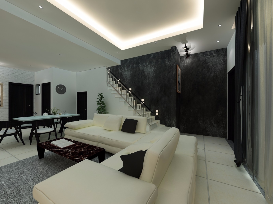 Living Room Design - Kuala Lumpur Interior Design Contractor - Kuala Lumpur 3D Design Drawing