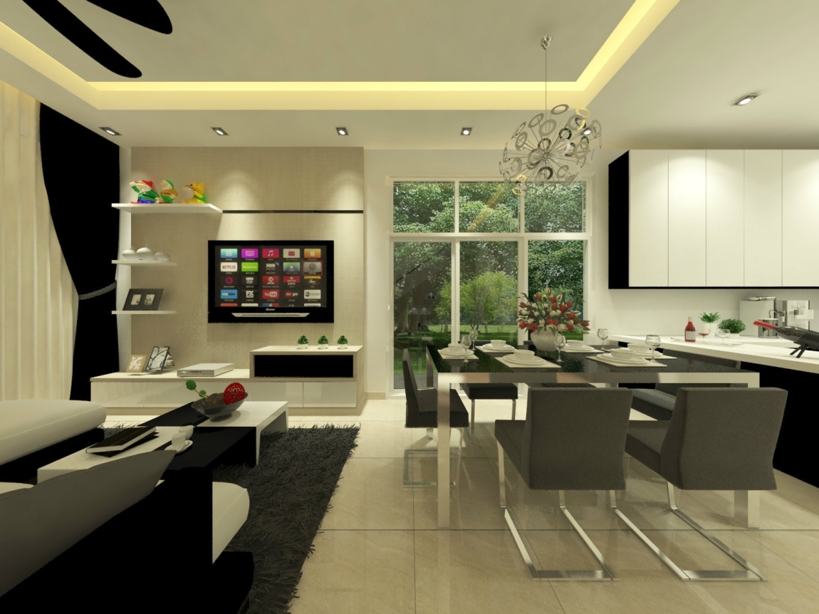 Living Room Design - Kuala Lumpur Interior Design Contractor - Kuala Lumpur 3D Design Drawing