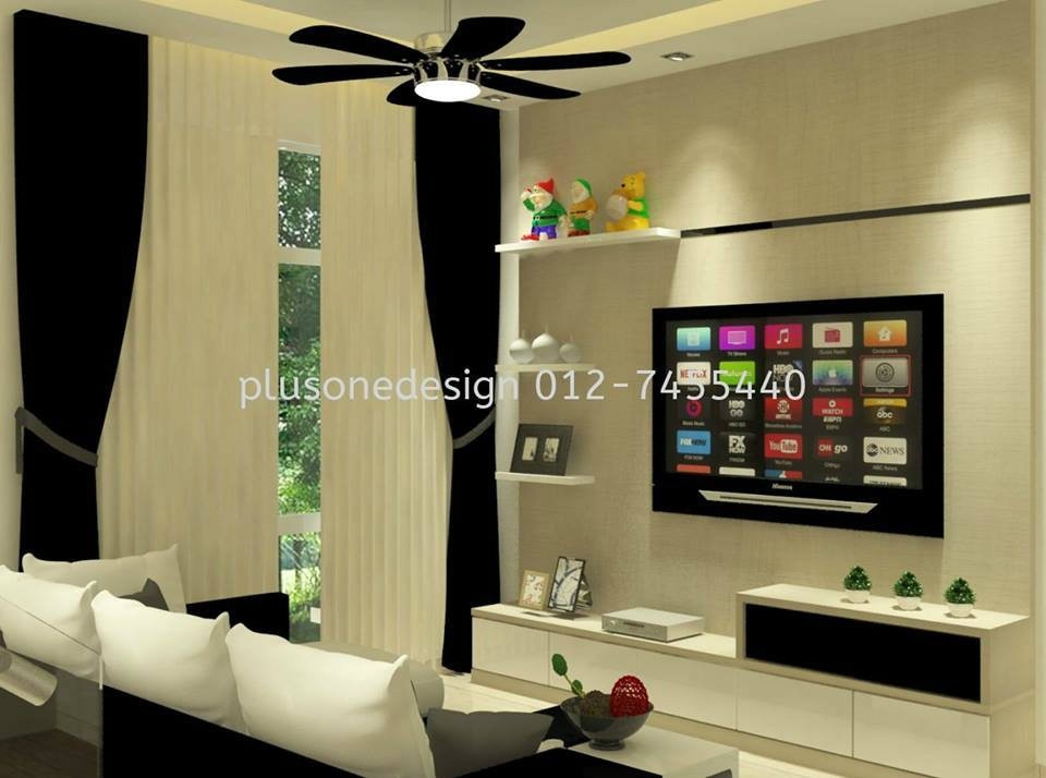 Living Hall Design - Selangor Interior Design Contractor - Kuala Lumpur 3D Design Drawing