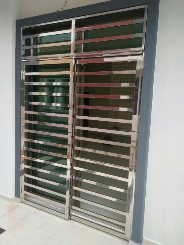 Grill Pintu Grill  Contoh Reka Bentuk Grill Pintu Keluli Tahan Karat Grill Rujukan Reka Bentuk UbahSuai Malaysia