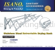 ISANO 1388DR Stainless Steel Retractable Drying Rack S/STEEL SOLID WALL DRYER