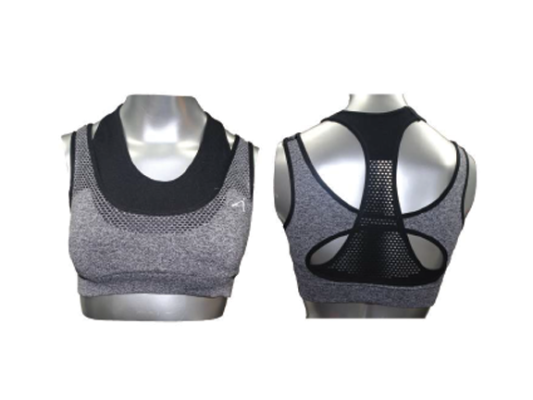 ATTOP SPORTS BRA ATB801 BLACK/GREY