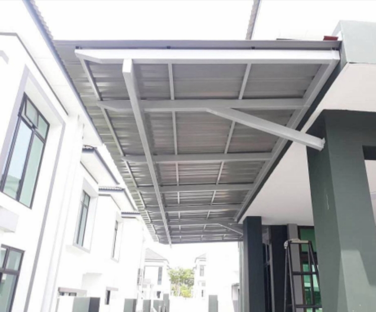 To supply & installation metal roofing awning