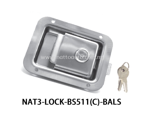 TRUCK BUS TRAILER VAN DOOR HARWARE LOCK ELECTRIC CABINET LOCK  INDUSTRIAL EQUIPMENT DOOR INDUSTRIAL CABINET LOCK PULL TYPE PANEL CABINET LOCK MECHANICAL DOOR LOCKS PANEL CONTAINER LOCK BS511 (CHROME) 