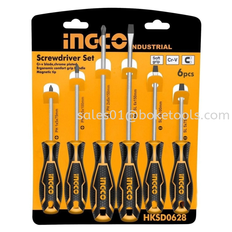 (AVAILABLE IN PIONEER BRANCH) INGCO HKSD0628 6Pcs Screwdriver Set  SCREWDRIVER SET HAND TOOLS POWER TOOLS - INGCO