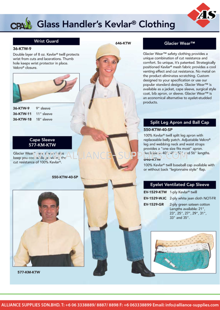 CPA Glass Protection CPA Glass Protection CPA Protective Clothing PERSONAL PROTECTIVE EQUIPMENT