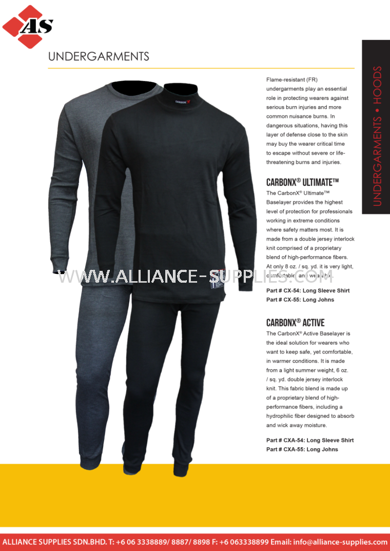 CPA Foundry Protection - Undergarments CPA Foundry Protection CPA Protective Clothing PERSONAL PROTECTIVE EQUIPMENT