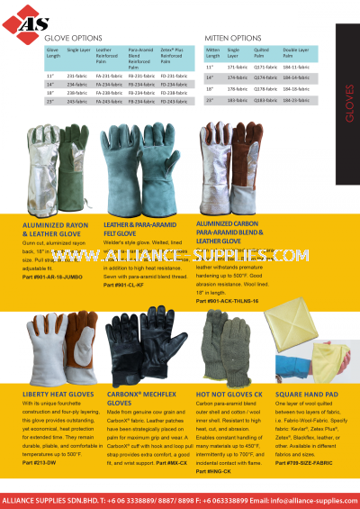 CPA Foundry Protection - Gloves Options