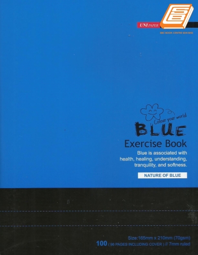 Uni Paper - F5 Blue Exercise Book  100 pages - (SBL 1003)