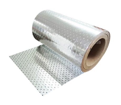 Double Sided Perforated Reflective Metalize Paper Film, 8x8 Fiberglass Scrim Reinforced (K631P)