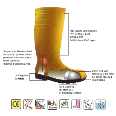 MK-SSS-9400 MR MARK PVC SAFETY RAIN SHOES