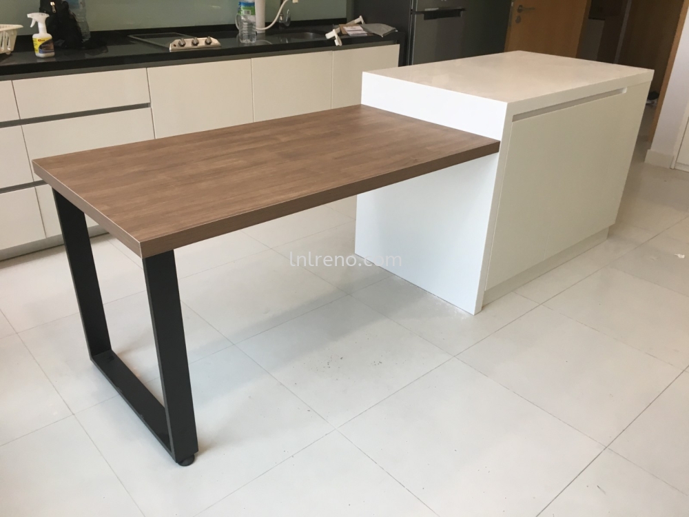 Kitchen Cabinet Island With Solid Top And Dinner Table Kitchen Cabinet Petaling Jaya Pj