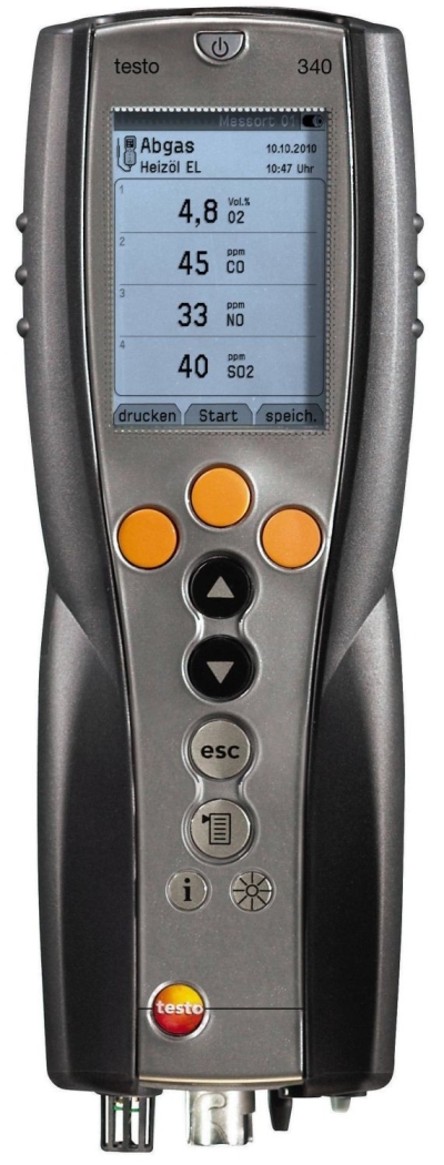 testo 340 - Flue gas analyzer for use in industry