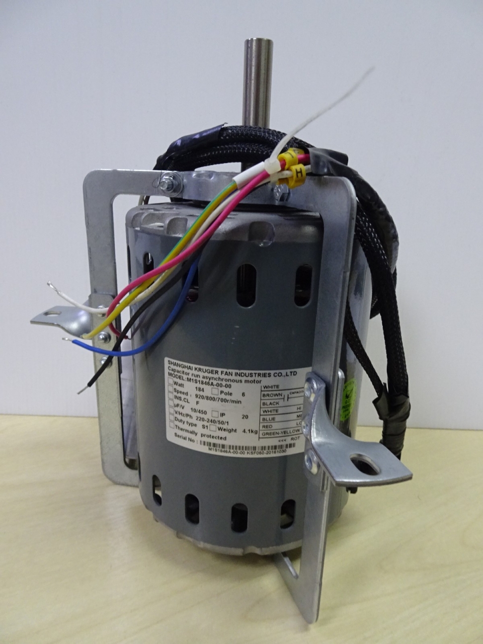 KRUGER MOTOR C/W CAPACITOR (10UF) & BRACKET (184W 220-240V/50HZ/1PH 6P) (KDD9/7T) (OEM) 1907410GY-03