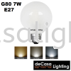E27 G80 7W LED Frosted Globe Bulb  BULB / MENTOL